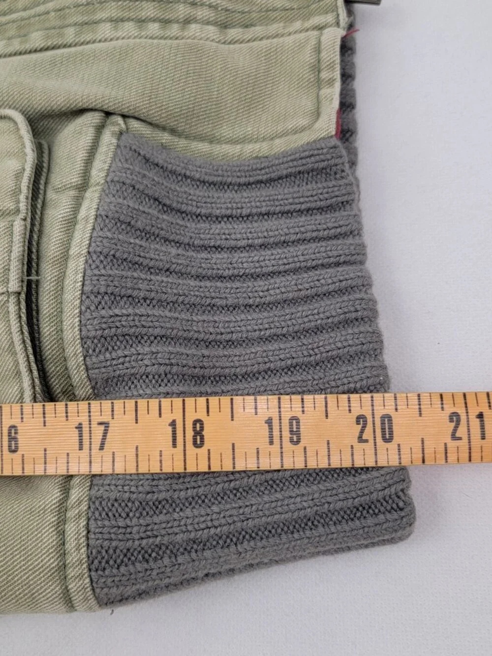 ABERCROMBIE & FITCH Womens Jacket M Cropped GREEN Utility Bomber Quilted VTG Y2K - Picture 15 of 15